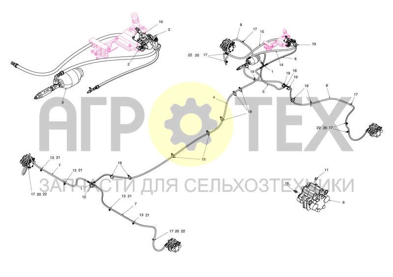 Тормозная система (нерегулируемая колея) (88665274F) (№6 на схеме)